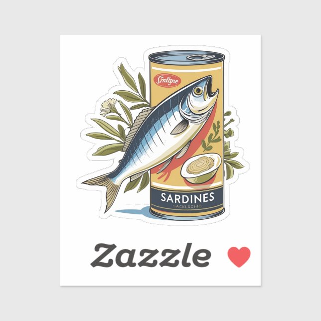 Sticker Canned sardines (Feuille)