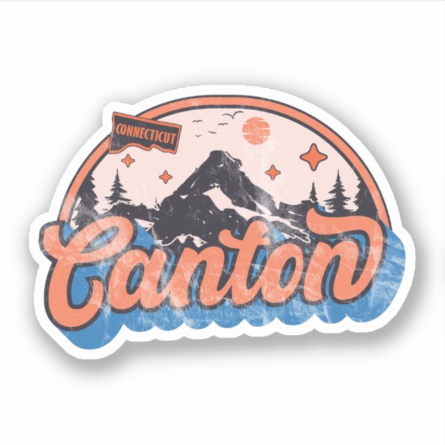 Sticker Canton, Connecticut (Devant)
