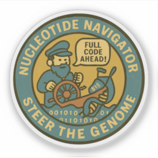 Sticker Capitaine Bio-Mer, dirigez le voyage du génome