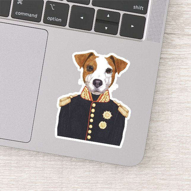 Sticker Capitaine Jack Russell (Détail)