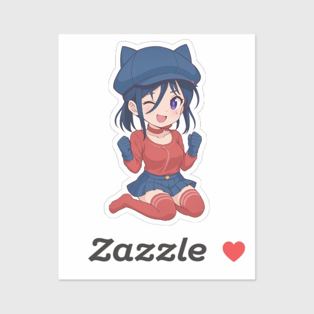Sticker Cappy Mita Chibi Mignon Anime (Feuille)