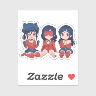 Sticker Cappy Mita Sleepy Mita Kind Mita Chibi Cute Anime 