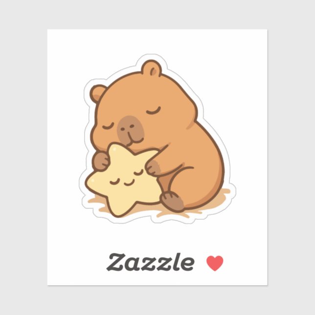 Sticker Capybara (Feuille)