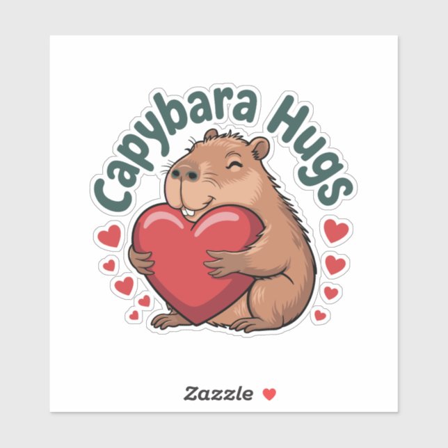 Sticker Capybara Hugs (Feuille)