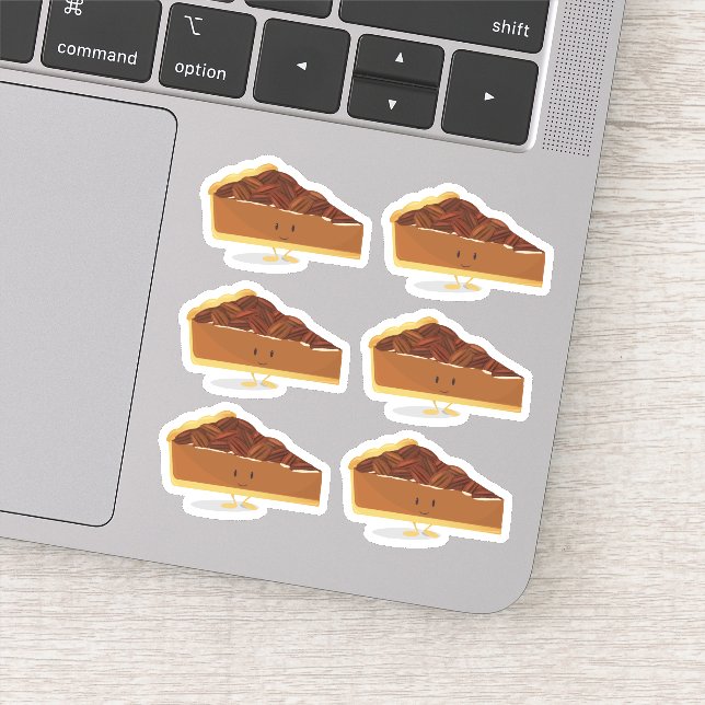Sticker Caractère de dessin à tarte de Pecan souriant (Détail)