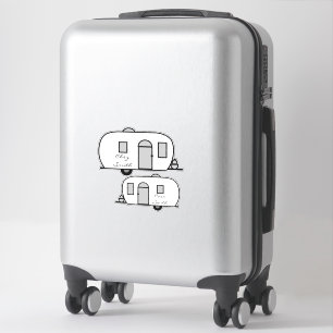 Sticker Caravane minuscule gitane arrondie customisée