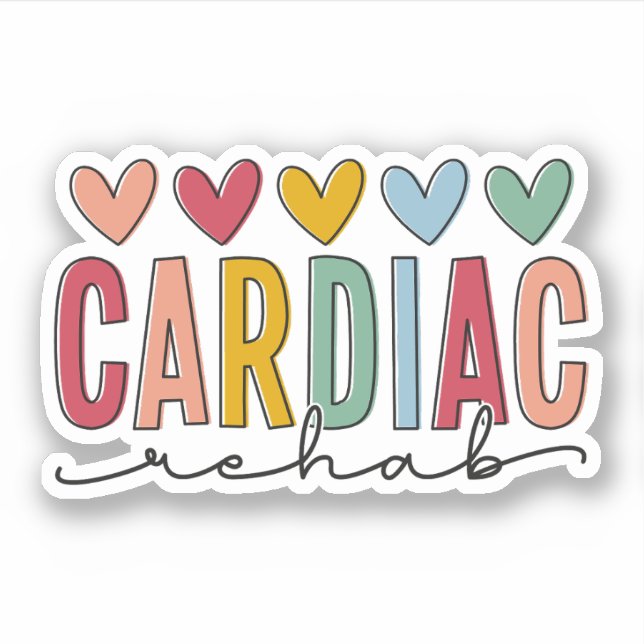 Sticker Cardiac Rehab, Rééducation cardiaque (Devant)