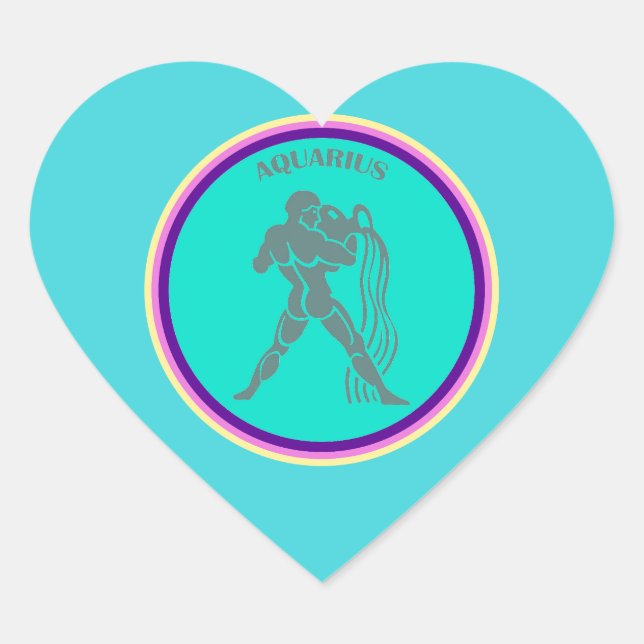 Sticker cardiaque Aquarius (Devant)