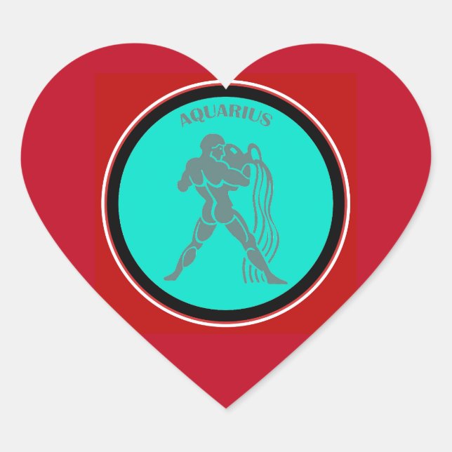 Sticker cardiaque Aquarius (Devant)