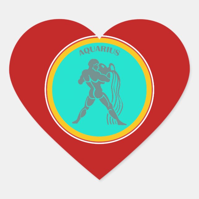 Sticker cardiaque Aquarius (Devant)