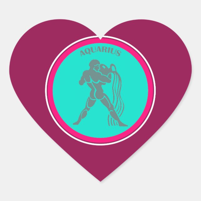 Sticker cardiaque Aquarius (Devant)