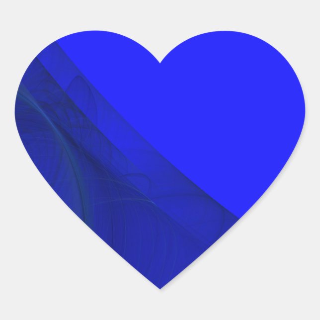 Sticker cardiaque Arrière - plan Royal Blue Fracta (Devant)
