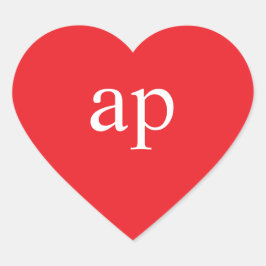 STICKER CARDIAQUE MONOGRAM | Étiquette initial du 