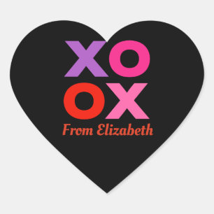 Sticker cardiaque XOXO Valentines