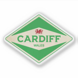 Sticker Cardiff Wales Vintage