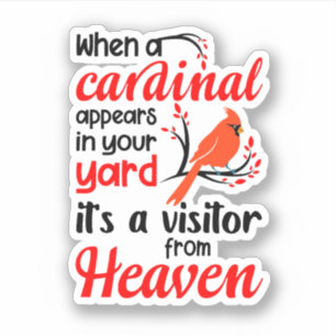 Sticker Cardinal Apparaît Dans Votre Jardin C'Est Un Visit