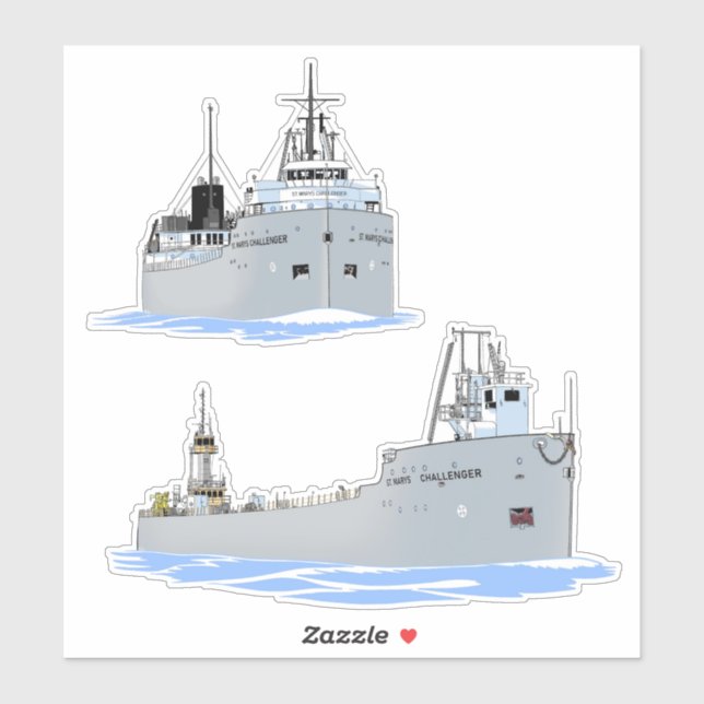 Sticker cargo des Grands Lacs St Marys Challenger (Feuille)