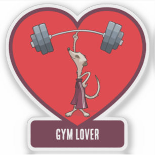 Sticker Caricature amusante pour musculation Meerkat Gym L