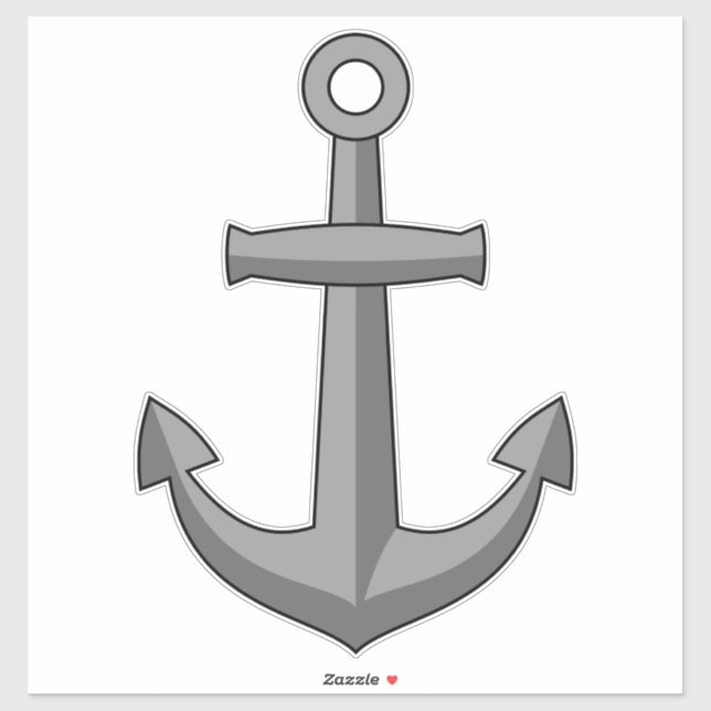 Sticker Caricature Ancre de bateau (Feuille)