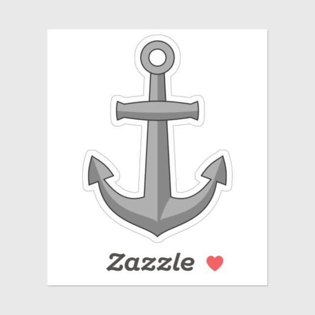 Sticker Caricature Ancre de bateau (Feuille)