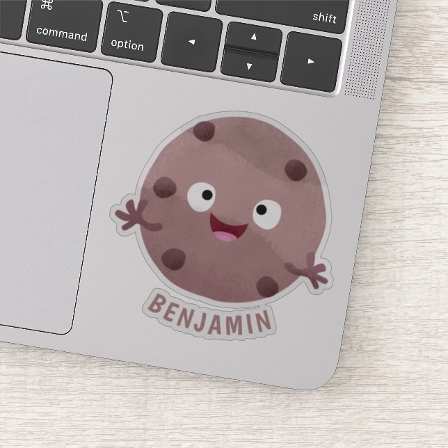 Sticker Caricature de biscuit à puce en chocolat (Détail)