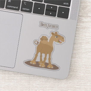 Sticker Caricature de dromadaire joyeux et souriant