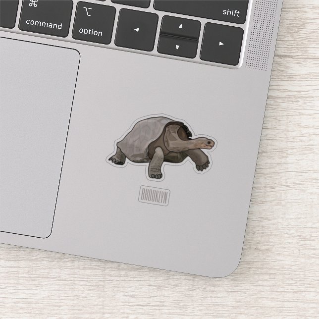 Sticker Caricature de la tortue des Galapagos (Détail)