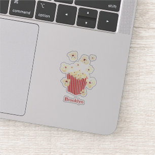 Sticker Caricature de pop-corn drôles