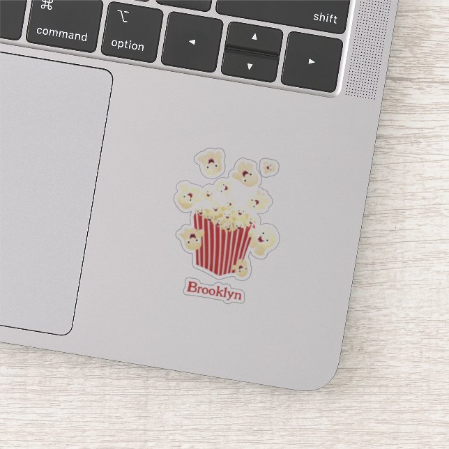 Sticker Caricature de pop-corn drôles (Détail)