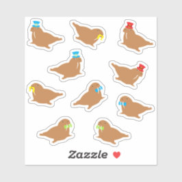 Sticker Caricature Walrus