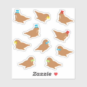 Sticker Caricature Walrus