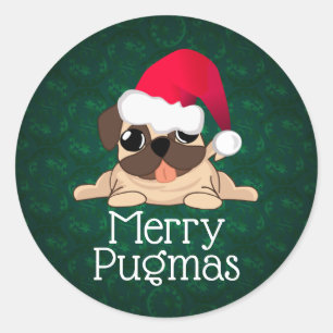 Sticker Carlin de Noël, 3 pouces (feuille de 6)