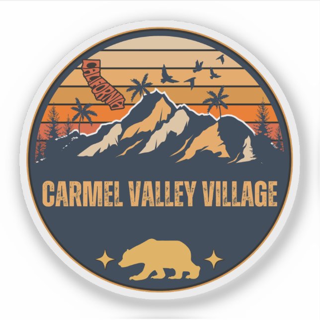 Sticker Carmel Valley Village, Californie (Devant)