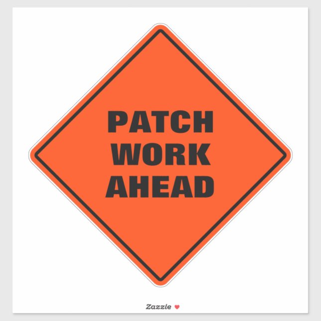 Sticker Carnet de signalisation en diamant orange travaill (Feuille)