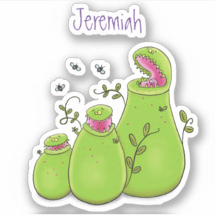 Sticker Carnivore pitcher plante dessin animé