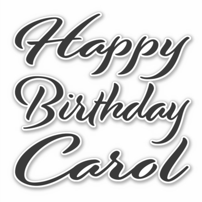 Sticker Carol Nom Prénom Anniversaire de l'autocollant noi (Devant)