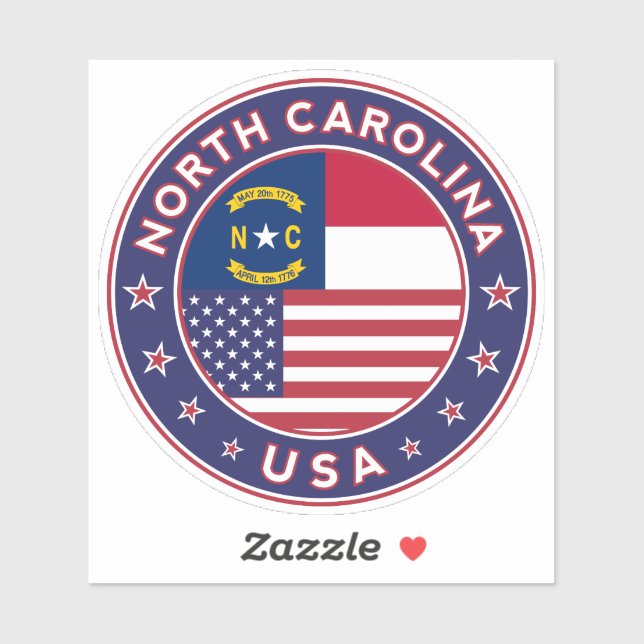 Sticker Caroline du Nord (Feuille)