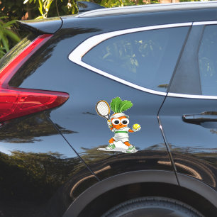 Sticker Carotte de Tennis Mignonne – Mascotte de Sport Drô