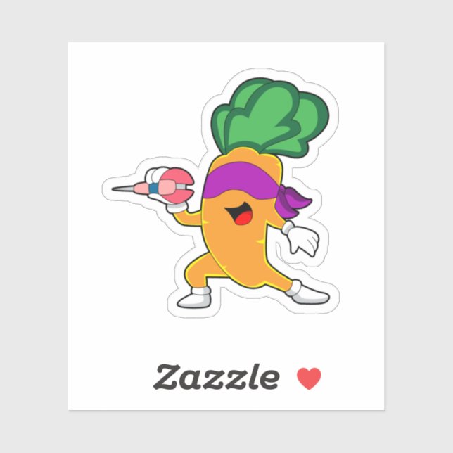 Sticker Carottes fléchettes (Feuille)