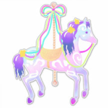 Carousel Horse (grand autocollant)