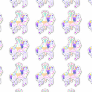 Sticker Carousel Pony (feuille)