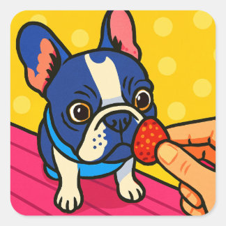 STICKER CARRÉ いちごとポップなフレブルのシール