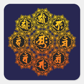 STICKER CARRÉ 干支八体仏