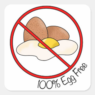 Sticker Carré 100% Oeuf Gratuit