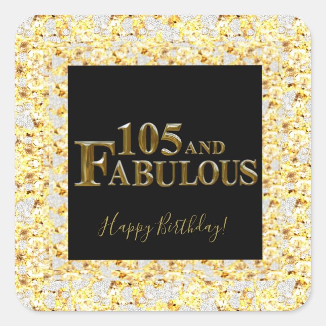 Sticker Carré 105 Anniversaire (Devant)