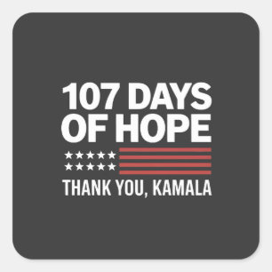 Sticker Carré 107 Jours d'espoir Merci Kamala