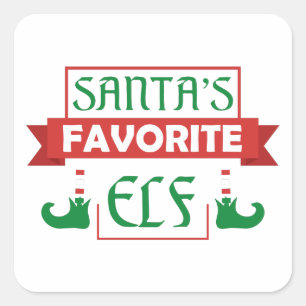 Sticker Carré 11 favorite de Santa