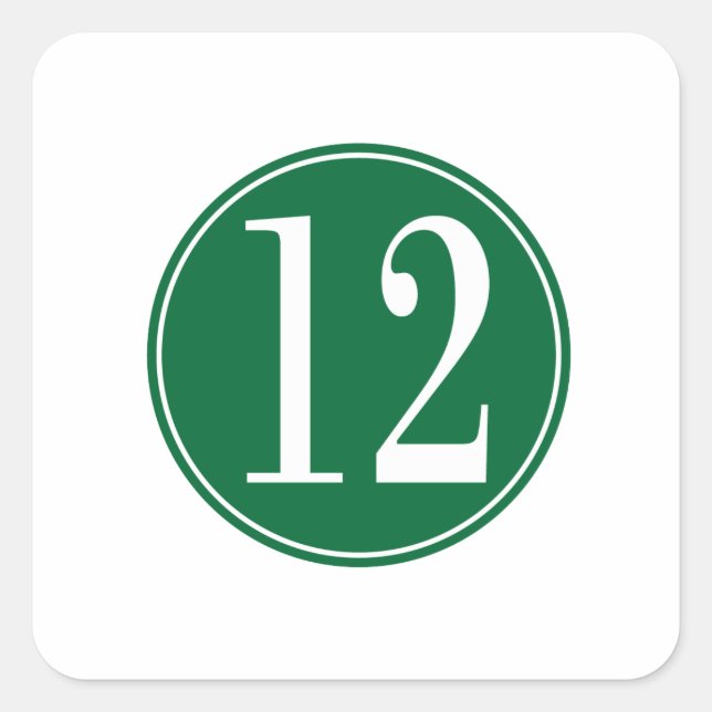 Sticker Carré #12 Cercle Vert (Devant)