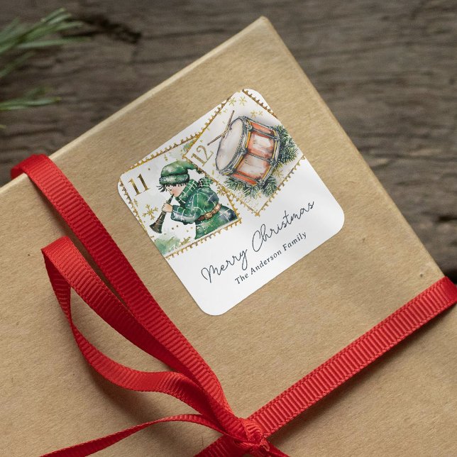 Sticker Carré 12 Jours de Noël (Créateur téléchargé)