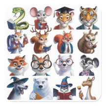 12 Retour à l'école animal mignon